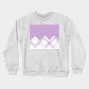 Abstract geometric pattern - purple and white. Crewneck Sweatshirt